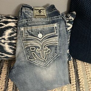 Mens Rock Revival Jeans Size 36/30. In good condition.